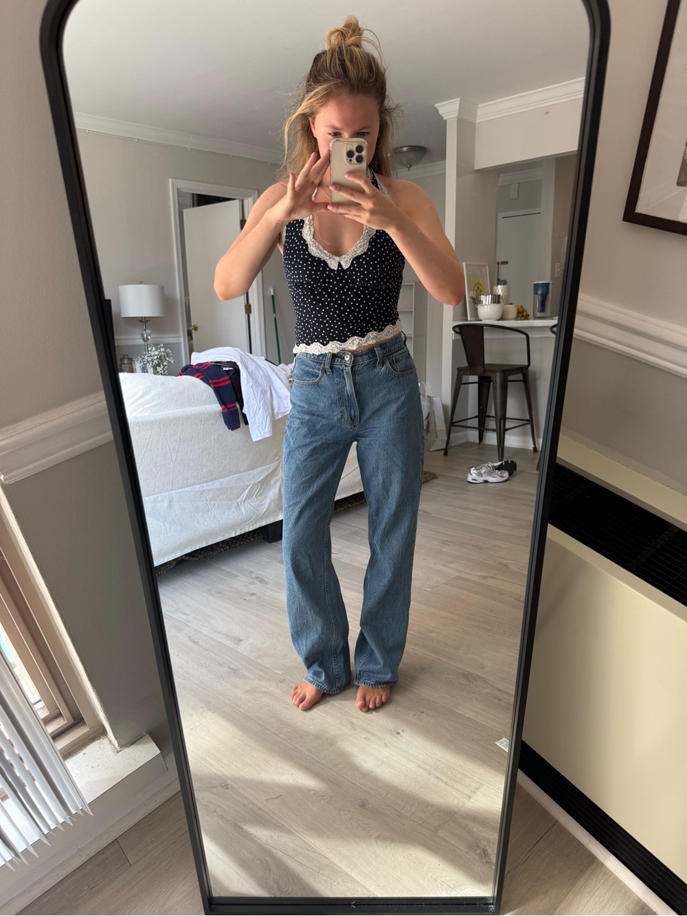Abercrombie & Fitch Medium Wash High Rise Loose Jeans